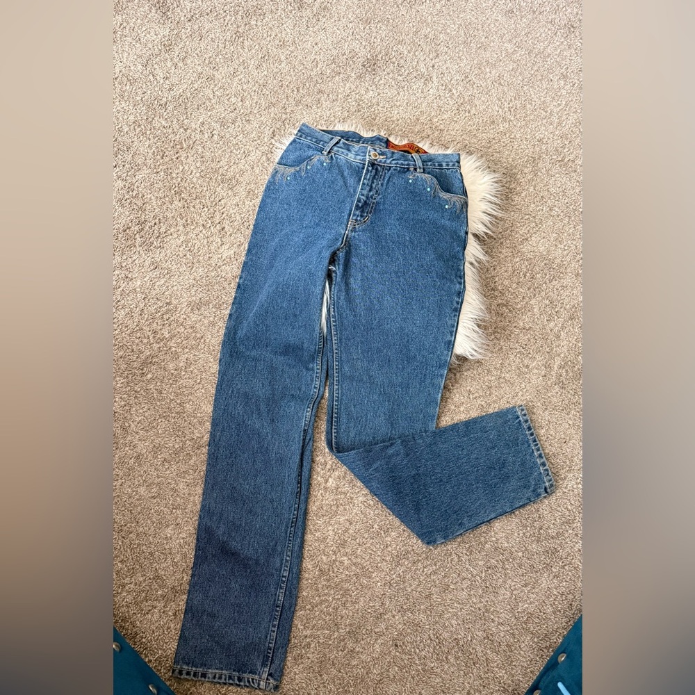 Western LawmanHigh-Rise Medium Blue Women's Bootcut Jeans size 6 - Picture 2 of 7